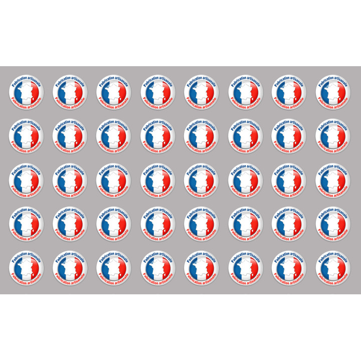 Fabrication artisanale - 40fois 2cm - Sticker/autocollant