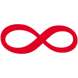 symbole infini - 5x2cm - Sticker/autocollant