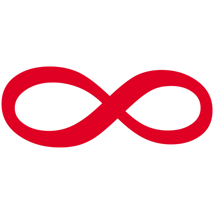 symbole infini - 5x2cm - Sticker/autocollant
