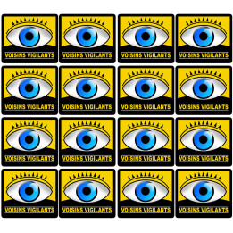 voisinage surveillance - 16fois 5cm - Sticker/autocollant