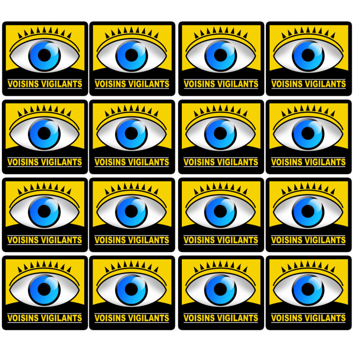 voisinage surveillance - 16fois 5cm - Sticker/autocollant
