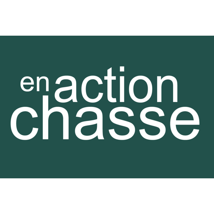 en action de chasse vert - 15x10cm - Sticker/autocollant