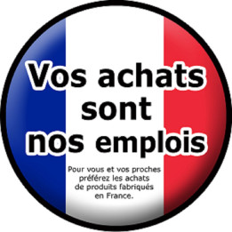 vos achats sont nos emplois "fabrication Française" - 20cm - Sticker/