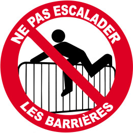 ne pas escalader les barrières - 10cm - Sticker/autocollant