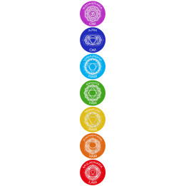7 chakras - 7 stickers de 5cm - Sticker/autocollant