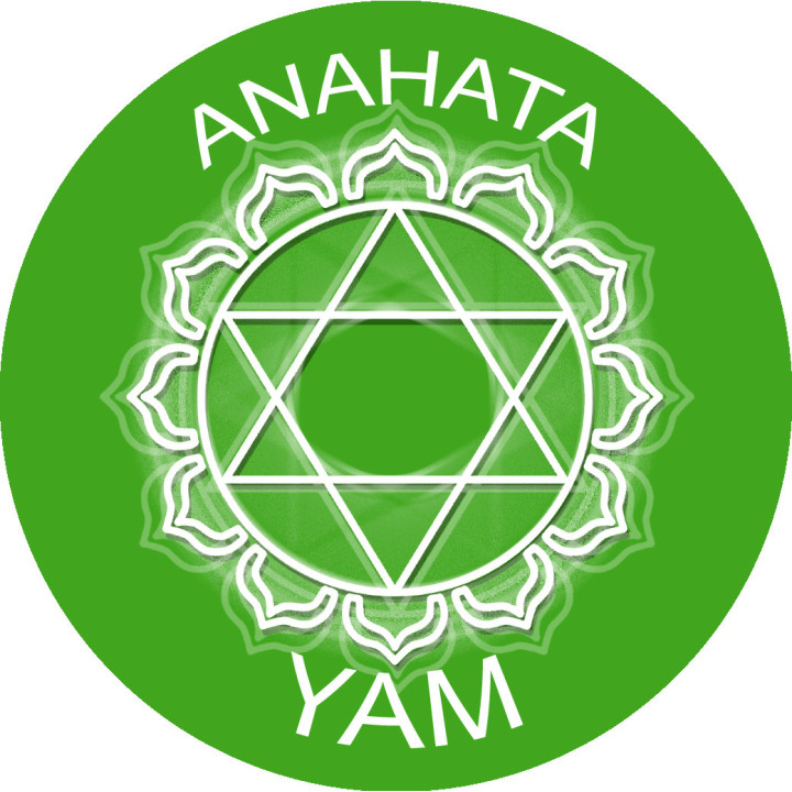 chakra YAM ANAHATA - 15cm - Sticker/autocollant