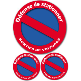 stationnement interdit - 1sticker 20cm - 2 de 10cm - Sticker/autocolla