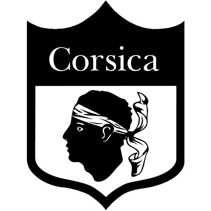 Bouclier Corse 10x7.5cm) - Sticker/autocollant