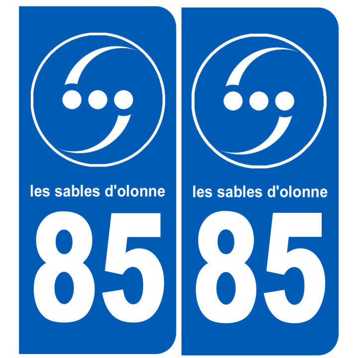 immatriculation 85 les Sables d'Olonne - Sticker/autocollant