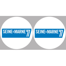 la Seine et Marne (2fois 10cm) - Sticker/autocollant