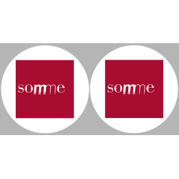 la Somme (2fois 10cm) - Sticker/autocollant