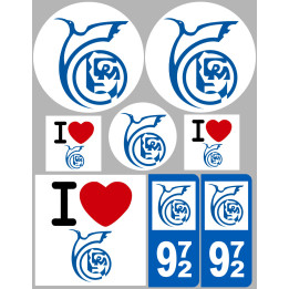 Martinique (8 autocollants variés) - Sticker/autocollant