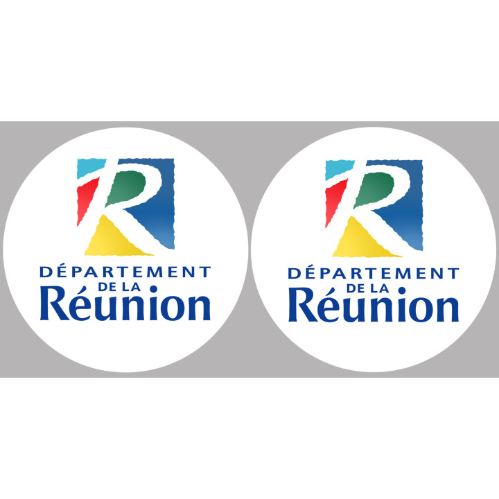 la Réunion (2fois 10cm) - Sticker/autocollant