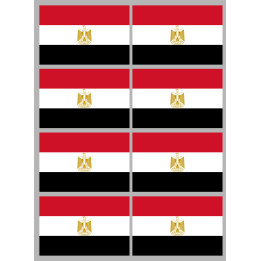 Drapeau Egypte (8 stickers 9.5x6.3cm) - Sticker/autocollant