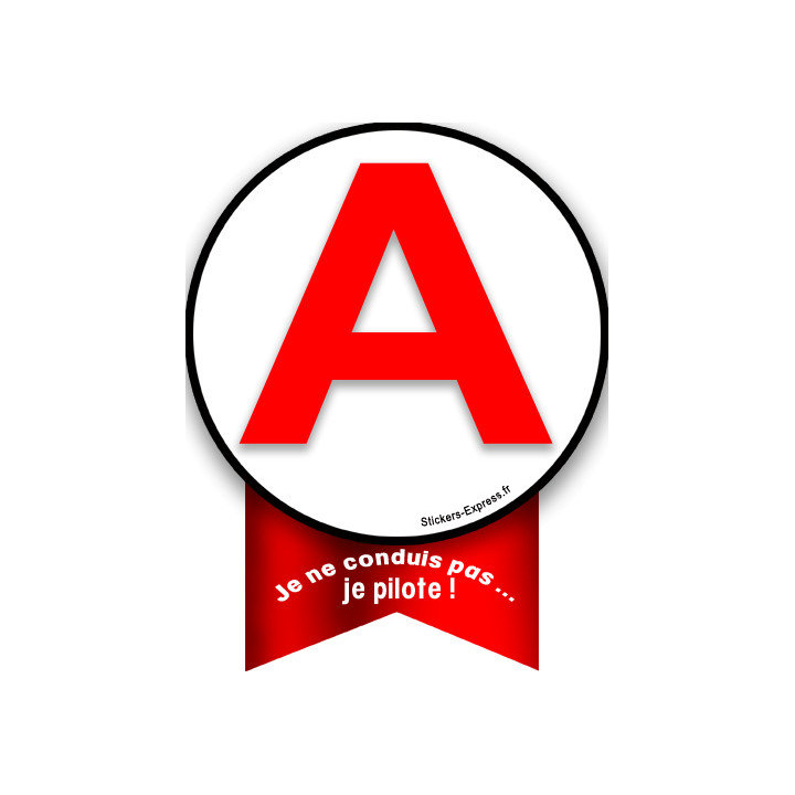 A je pilote (13,5x17,5cm) - Sticker/autocollant