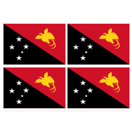 Drapeau Papouasie-Nouvelle-Guinée (4 stickers 9.5x6.3cm) - Sticker/au