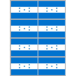 Drapeau Honduras - (8 stickers 9.5x6.3cm) - Sticker/autocollant