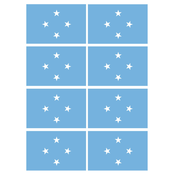 Drapeau Micronésie (8 fois 9.5x6.3cm) - Sticker/autocollant