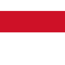 Drapeau Indonésie (5x3.3cm) - Sticker/autocollant