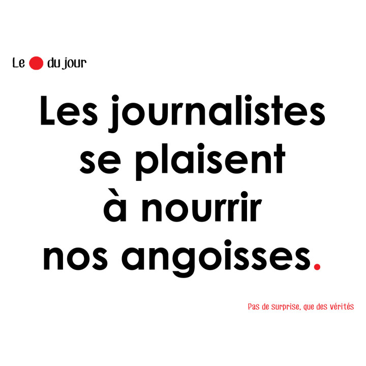 Les journalistes se plaisent à nourrir nos angoisses (20x15cm) - Stic