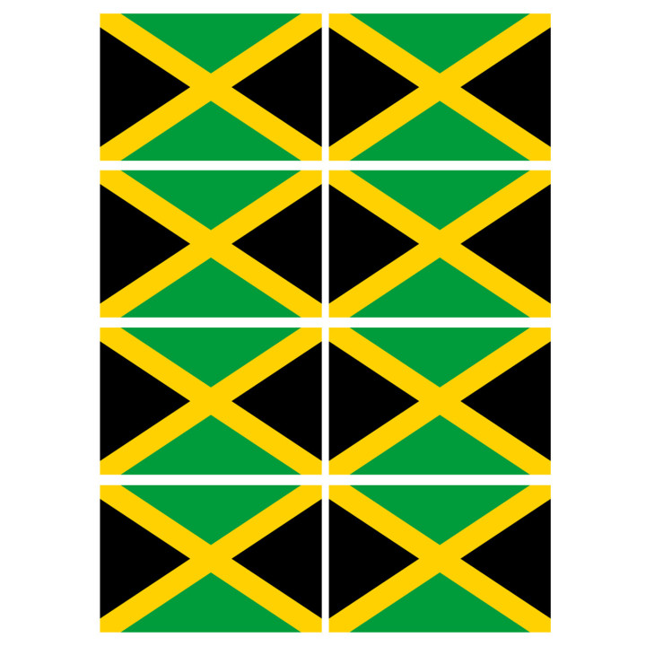 Drapeau Jamaïque (8 fois 9.5x6.3cm) - Sticker/autocollant