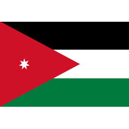Drapeau Jordanie (15x3.3cm) - Sticker/autocollant