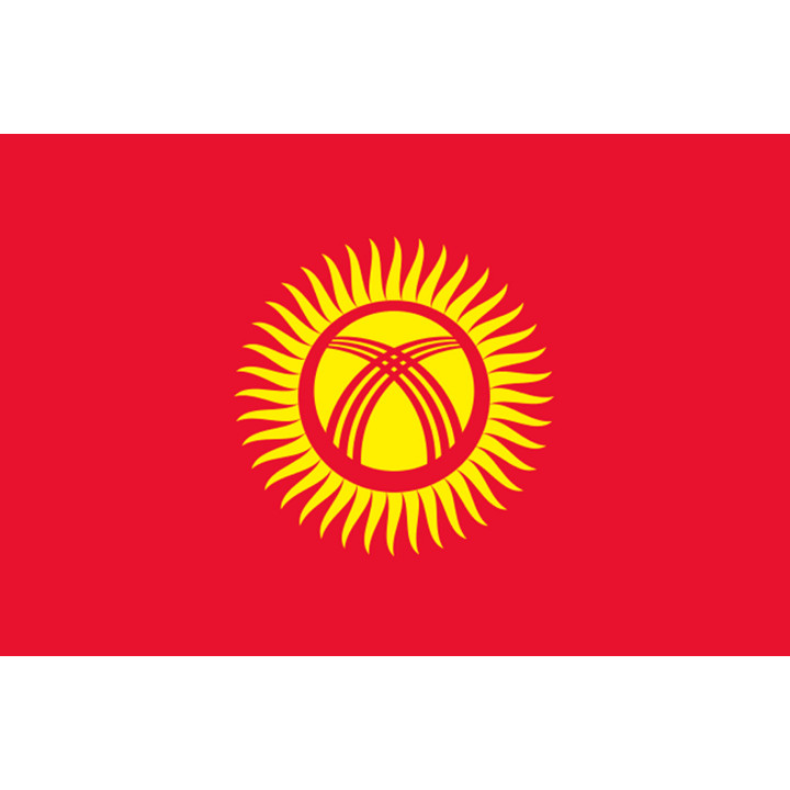 Drapeau Kirghizistan (15x10cm) - Sticker/autocollant