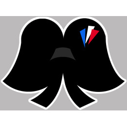 Coiffe Alsacienne cocarde (5x3.7 cm) Sticker/autocollant