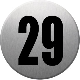 adresse postale numéro 29 (gris brossé 10x10cm) - Sticker/autocollan