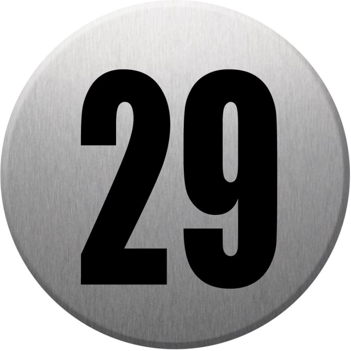 adresse postale numéro 29 (gris brossé 10x10cm) - Sticker/autocollan