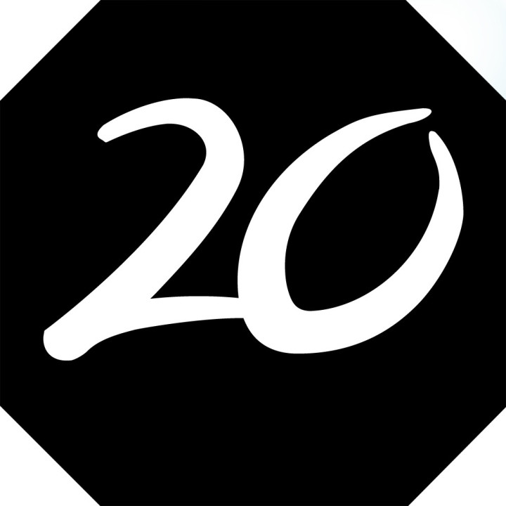numéro de boite aux lettres 20 (architecte 10x10cm) - Sticker/autocol