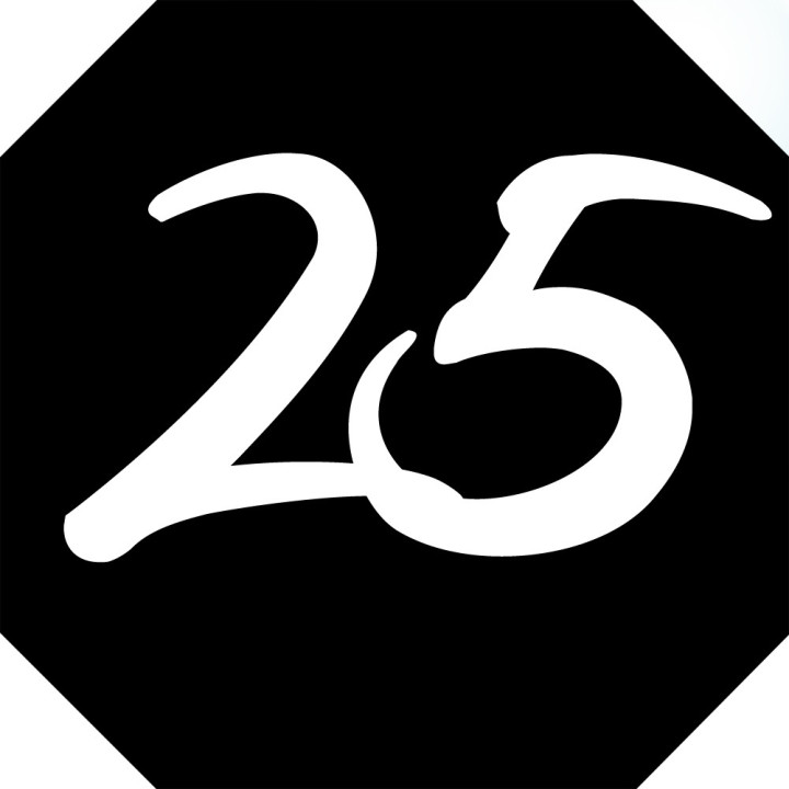 numéro de boite aux lettres 25 (architecte 10x10cm) - Sticker/autocol
