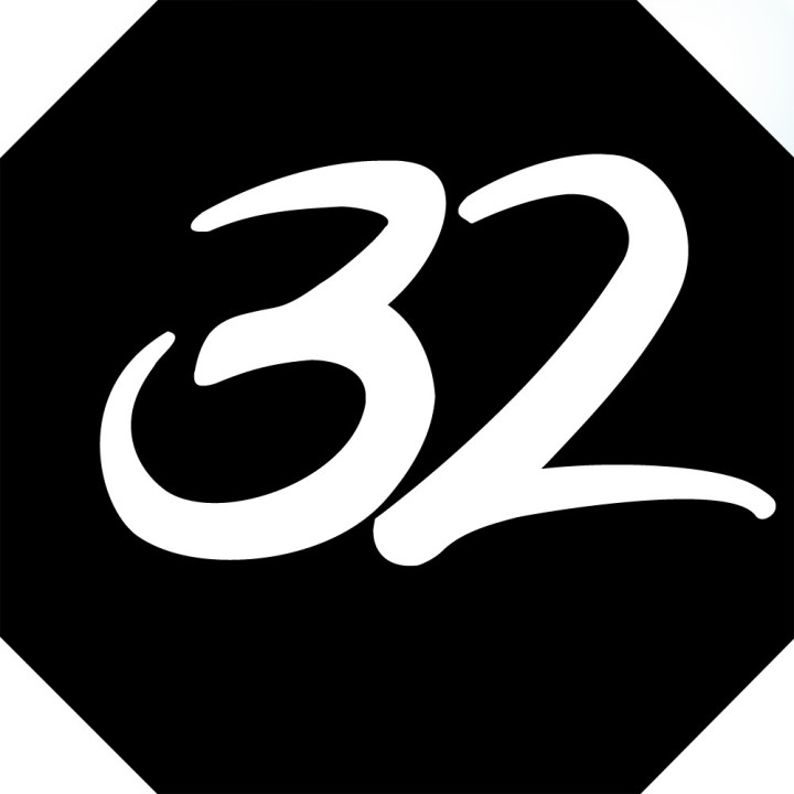 numéro de boite aux lettres 32 (architecte 10x10cm) - Sticker/autocol