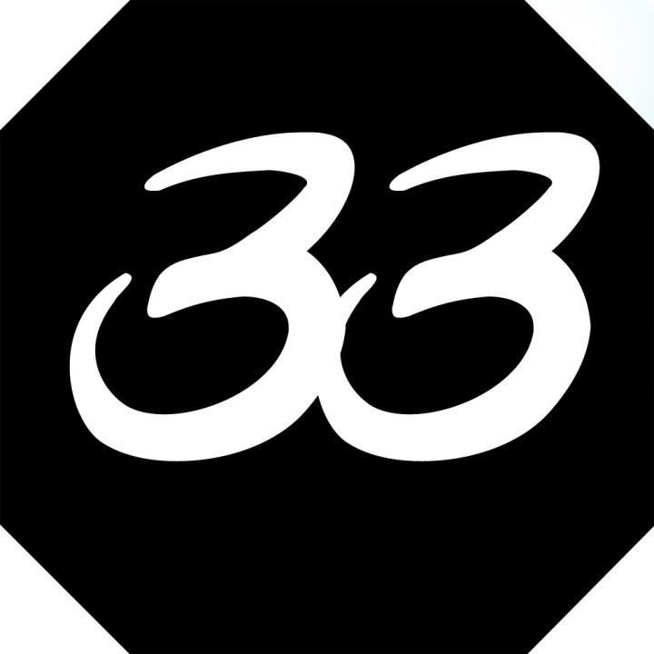 numéro de boite aux lettres 33 (architecte 10x10cm) - Sticker/autocol