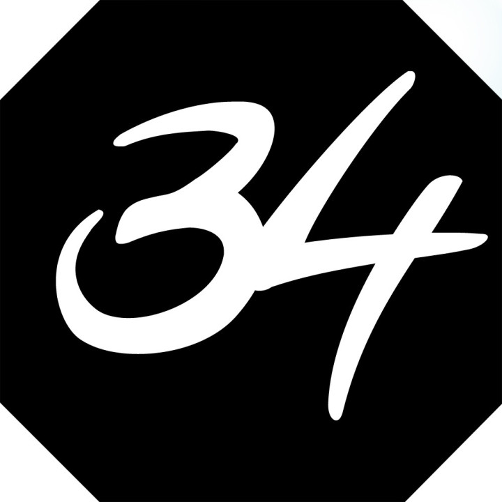 numéro de boite aux lettres 34 (architecte 10x10cm) - Sticker/autocol