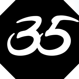 numéro de boite aux lettres 35 (architecte 10x10cm) - Sticker/autocol