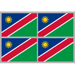 Drapeau Namibie (4 fois 9.5x6.3cm) - Sticker/autocollant