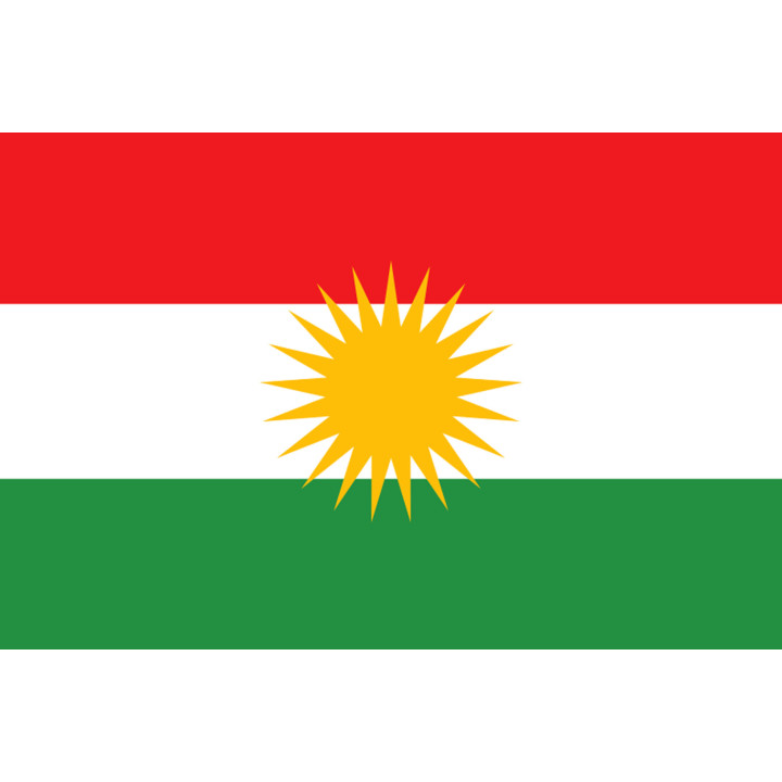 Drapeau Kurdistan (15x10cm) - Sticker/autocollant