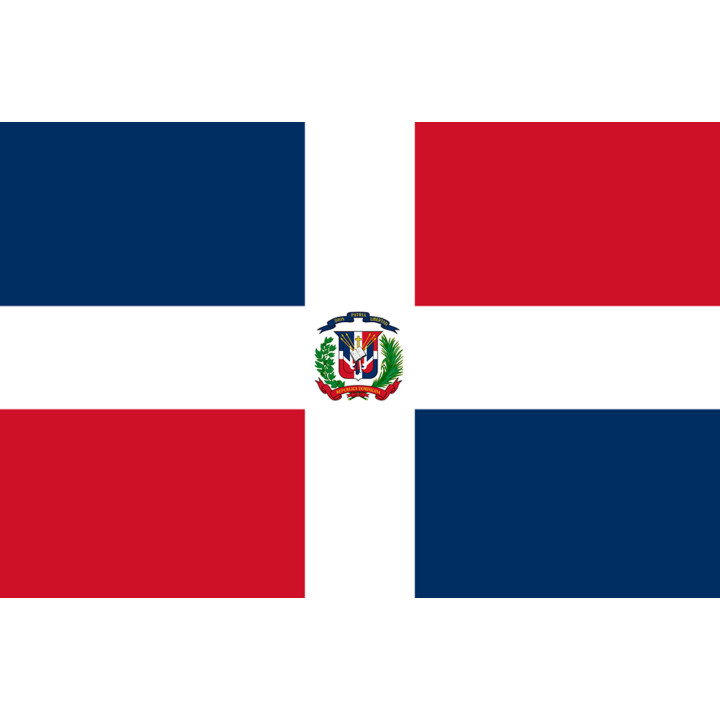 Drapeau République dominicaine (15x10cm) - Sticker/autocollant