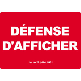Défense d'afficher (10.5x14.5cm) - Sticker/autocollant