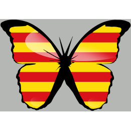 Effet papillon Catalan (15x10.5cm) - Sticker/autocollant