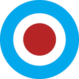 drapeau aviation anglaise - 20cm - Sticker/autocollant
