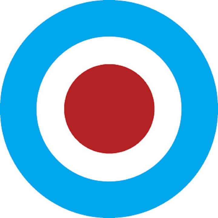 drapeau aviation anglaise - 20cm - Sticker/autocollant