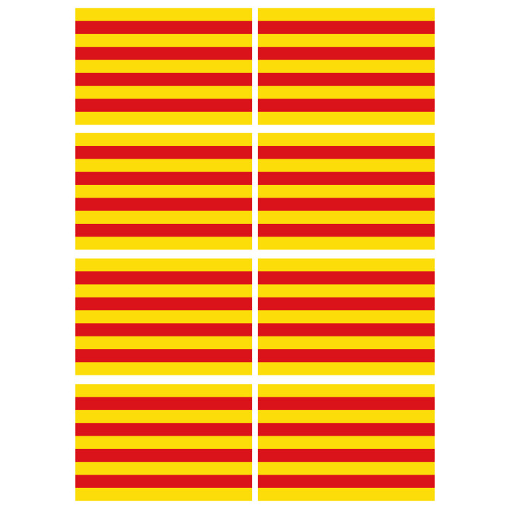 Drapeau Catalan - 8fois 9.5x6.3cm - Sticker/autocollant