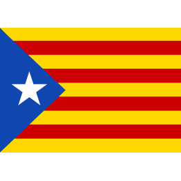 Drapeau Catalan étoilé (19.5x13cm) - Sticker/autocollant