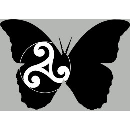 Effet papillon Celte (10x7cm) - Sticker/autocollant
