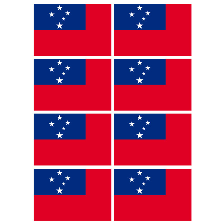 Drapeau Samoa (8 fois 9.5x6.3cm) - Sticker/autocollant