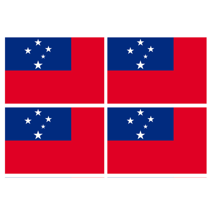 Drapeau Samoa (4 fois 9.5x6.3cm) - Sticker/autocollant