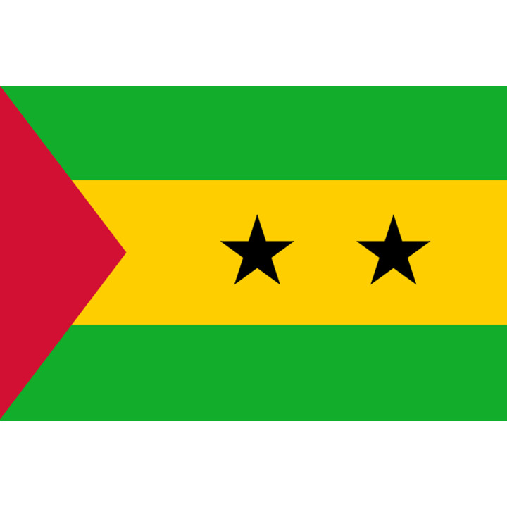 Drapeau Sao Tomé-et-Principe (5x3.3cm) - Sticker/autocollant