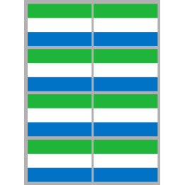 Drapeau Sierra Leone (8 stickers - 9.5 x 6.3 cm) - Sticker/autocollant